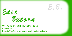 edit butora business card